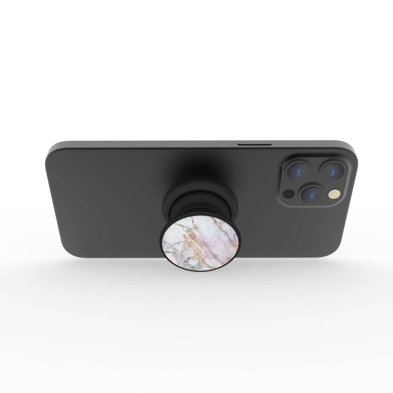 Magnetic Phone Grip and Stand Built in Magnets (Rose Gold Marble) - FAB š§² POPSĀ®