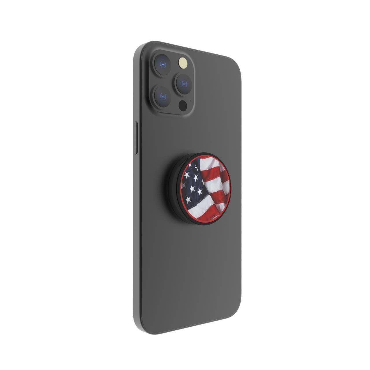 Magnetic phone grip and Stand Built in Magnets (USA FLAG) - FAB š§² POPSĀ®