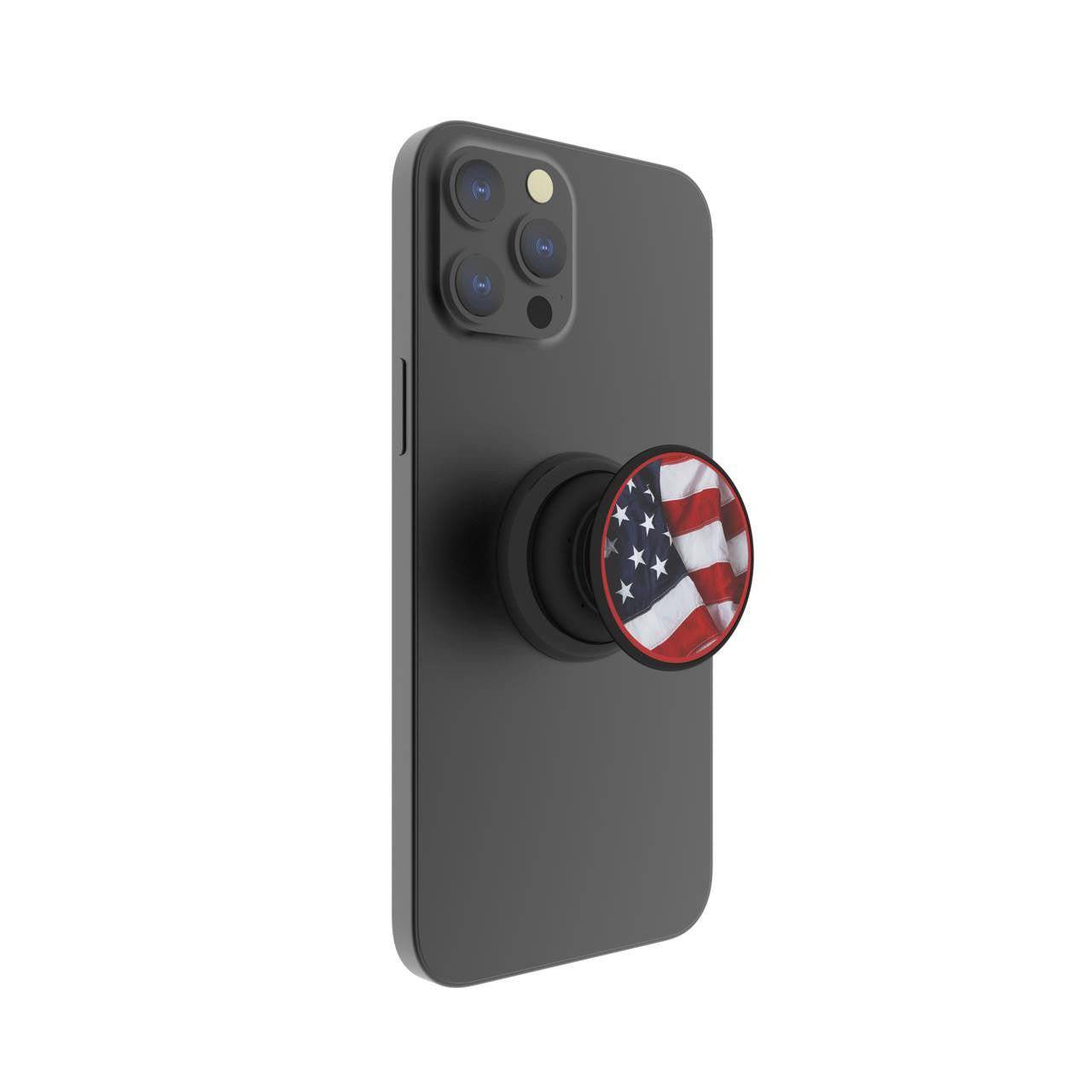 Magnetic phone grip and Stand Built in Magnets (USA FLAG) - FAB š§² POPSĀ®