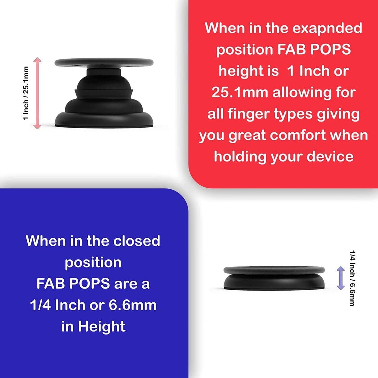 Magnetic phone grip and Stand Built in Magnets (USA FLAG) - FAB š§² POPSĀ®