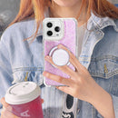 FAB POPS Pink Glitter Magnetic Phone Grip + Stand (Adapter Plate Included) - FAB POPS®  # # #