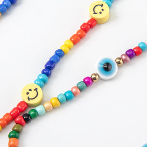 FAB POPS® MagSafe Phone Charm Lanyard - Smiley Face Beaded Strap - FAB 🧲 POPS® Phone Charms # #