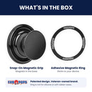 What's in the box: FAB POPS Snap-On Magnetic Grip and adhesive magnetic ring