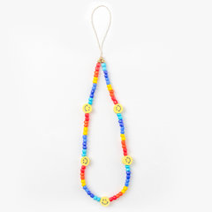 FAB POPS® MagSafe Phone Charm Lanyard - Smiley Face Beaded Strap - FAB POPS® Phone Charms # # #