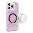 FAB POPS Pink Glitter Magnetic Phone Grip + Stand (Adapter Plate Included) - FAB POPS®  # # #