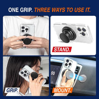 FAB POPS ANYWHERE MAX snaps onto the magnetic ring on any phone