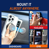 FAB POPS ANYWHERE MAX mounts almost anywhere with the Anywhere Disc