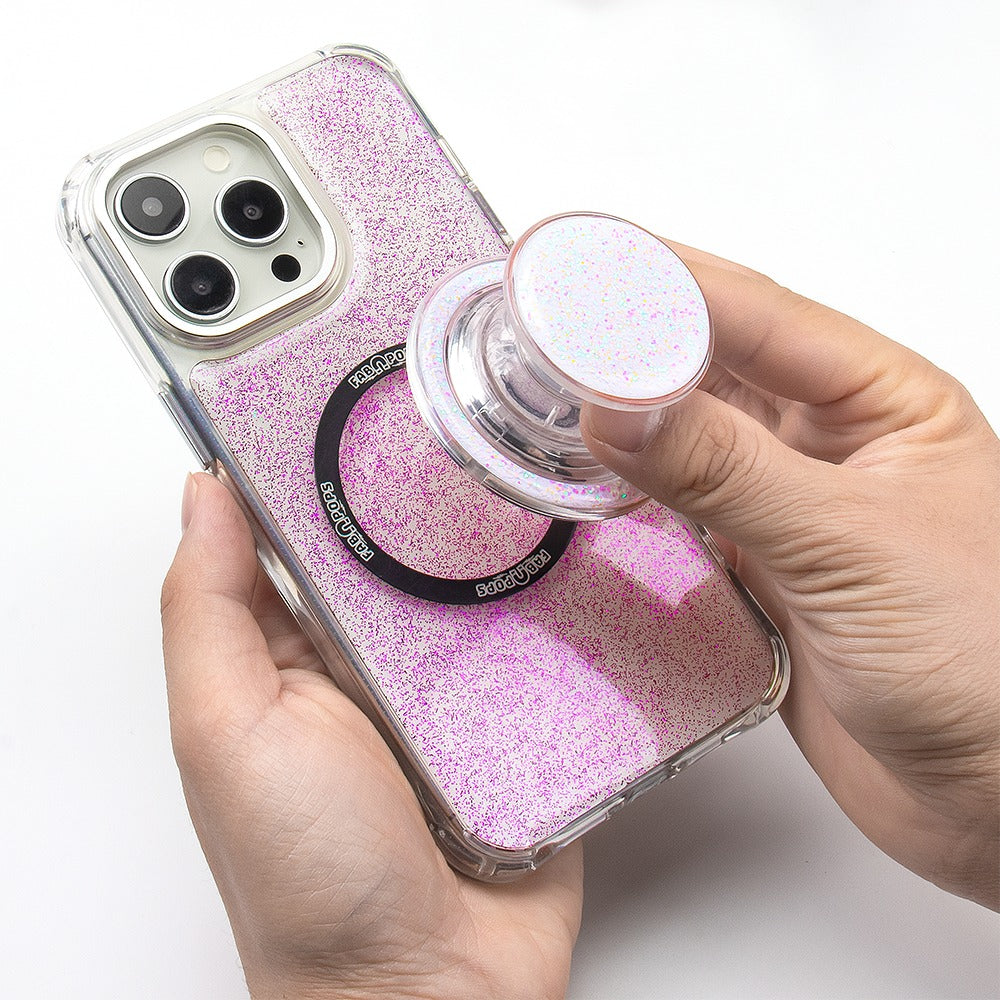 FAB POPS Pink Glitter Magnetic Phone Grip + Stand (Adapter Plate Included) - FAB POPS®  # # #