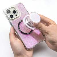 FAB POPS Pink Glitter Magnetic Phone Grip + Stand (Adapter Plate Included) - FAB POPS®  # # #