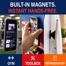 FAB POPS Anywhere Grip built-in magnets, hands-free at the gym, toolbox and refrigerator