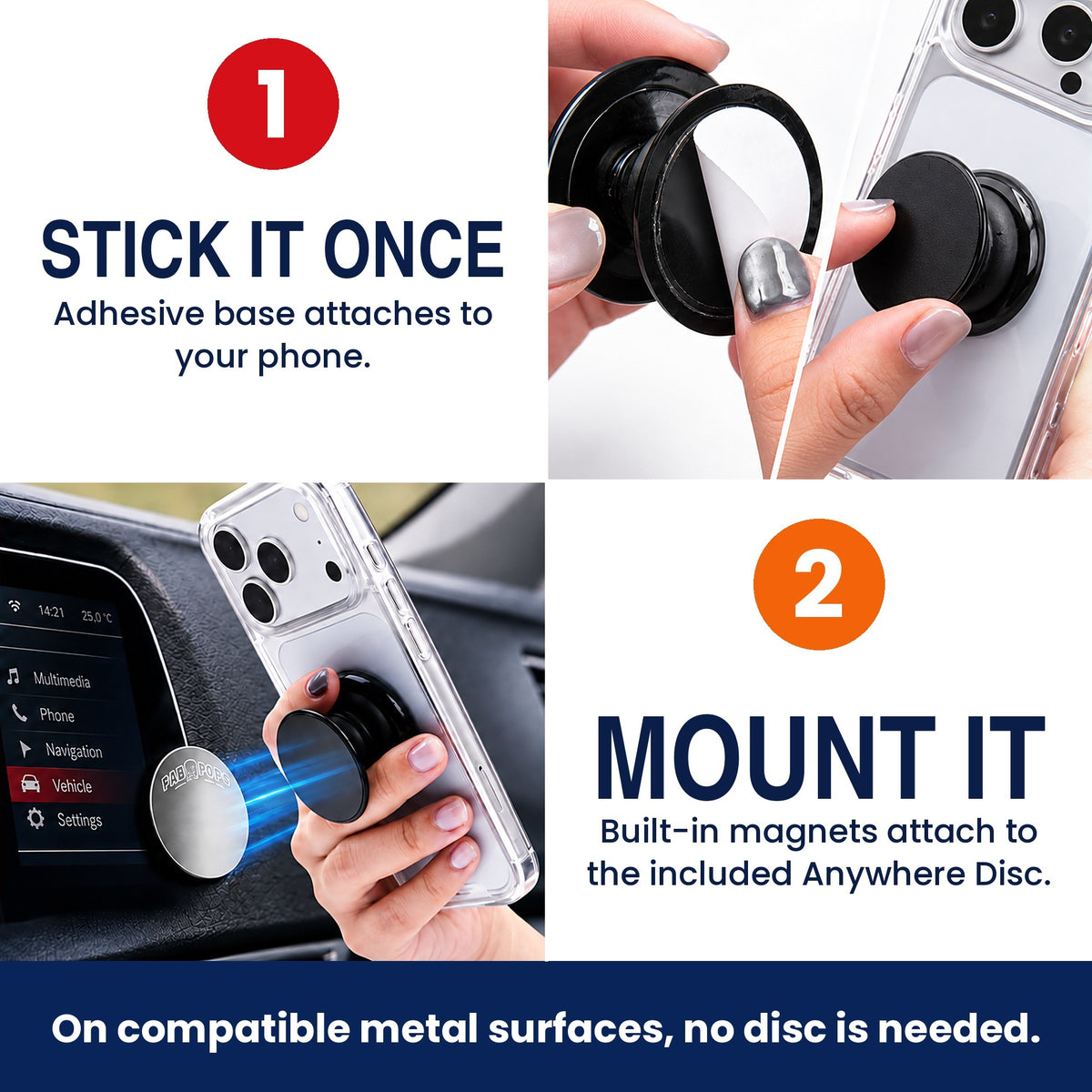 FAB POPS Anywhere Grip: stick it once, mount it anywhere