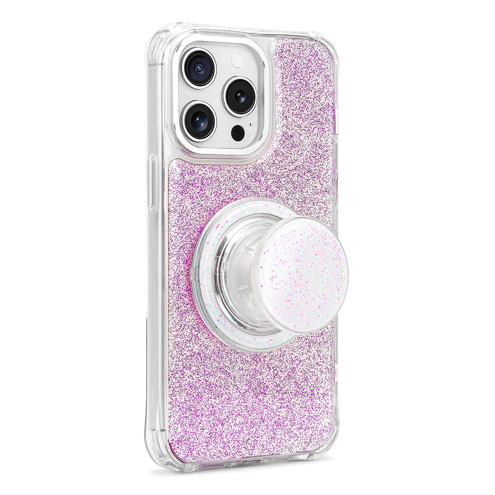 FAB POPS Pink Glitter Magnetic Phone Grip + Stand (Adapter Plate Included) - FAB POPS®  # # #