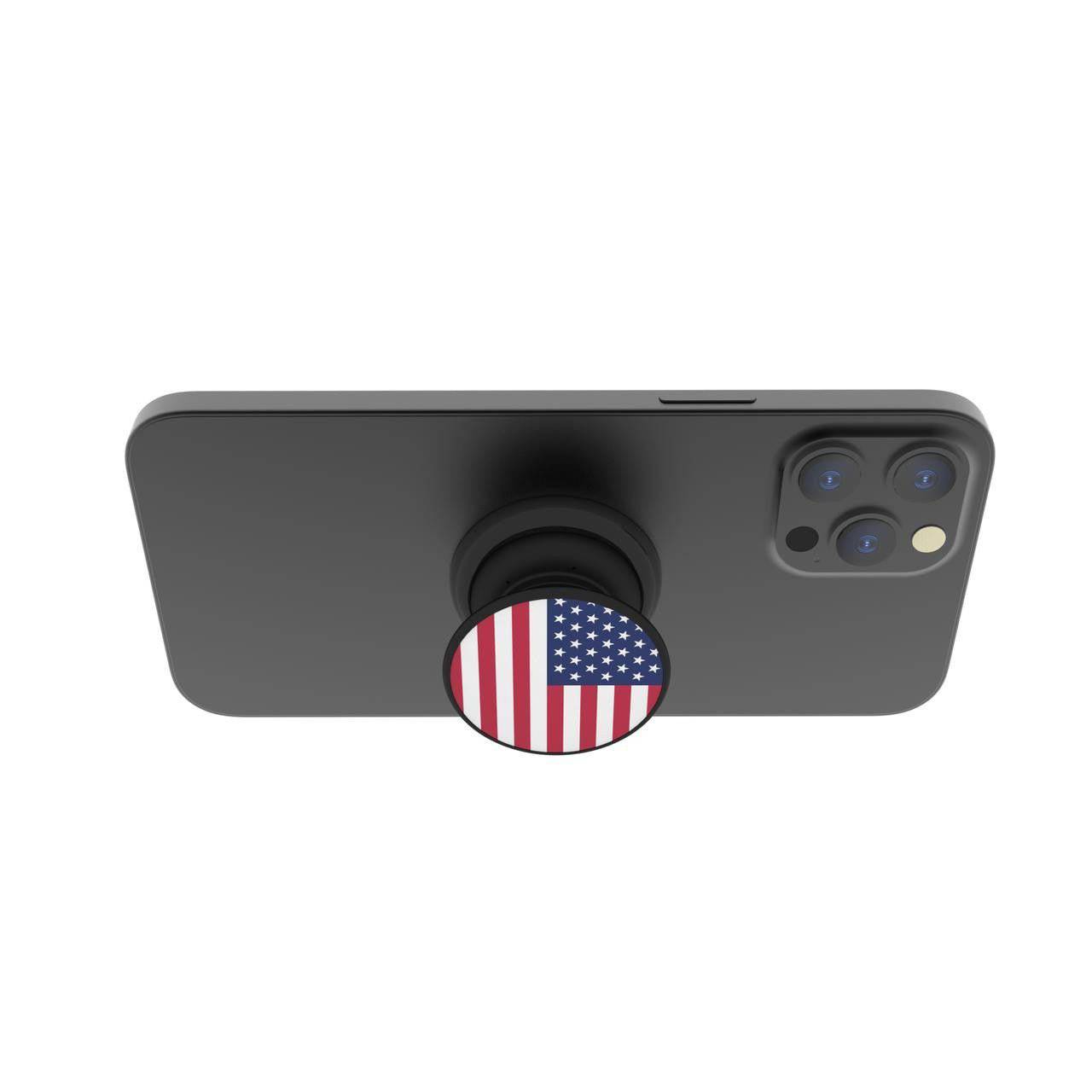 Magnetic Phone Grip and Stand built in magnets (American Flag) - FAB 🧲 POPS®