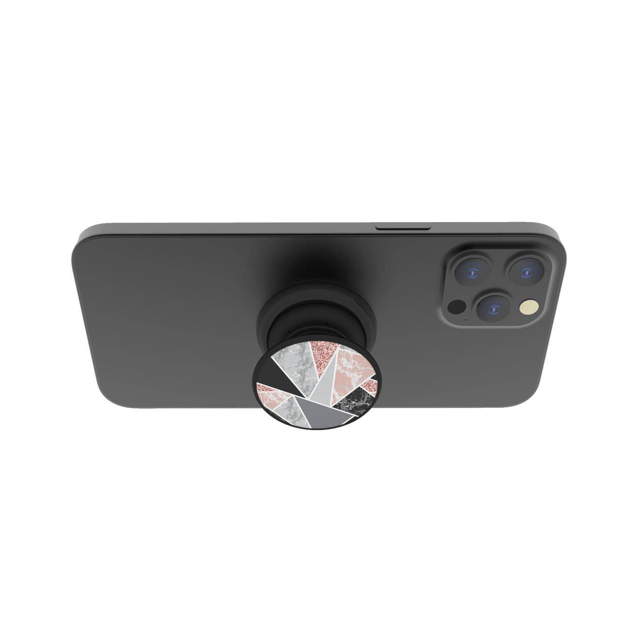 Magnetic phone grip and Stand Built in Magnets  (Marble Slate) - FAB 🧲 POPS®