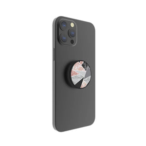 Magnetic phone grip and Stand Built in Magnets  (Marble Slate) - FAB 🧲 POPS® Phone Grip # #