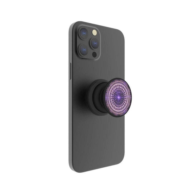 Magnetic Phone Grip and Stand built in magnets (Purple Mandala)