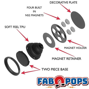 Magnetic Phone Grip and Stand Built in Magnets (Red Leopard) - FAB 🧲 POPS®  # #