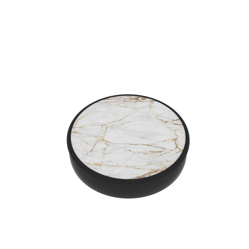 FAB POPS® Magnetic Phone Grip & Stand with Built-In Magnets | White-Gold Marble