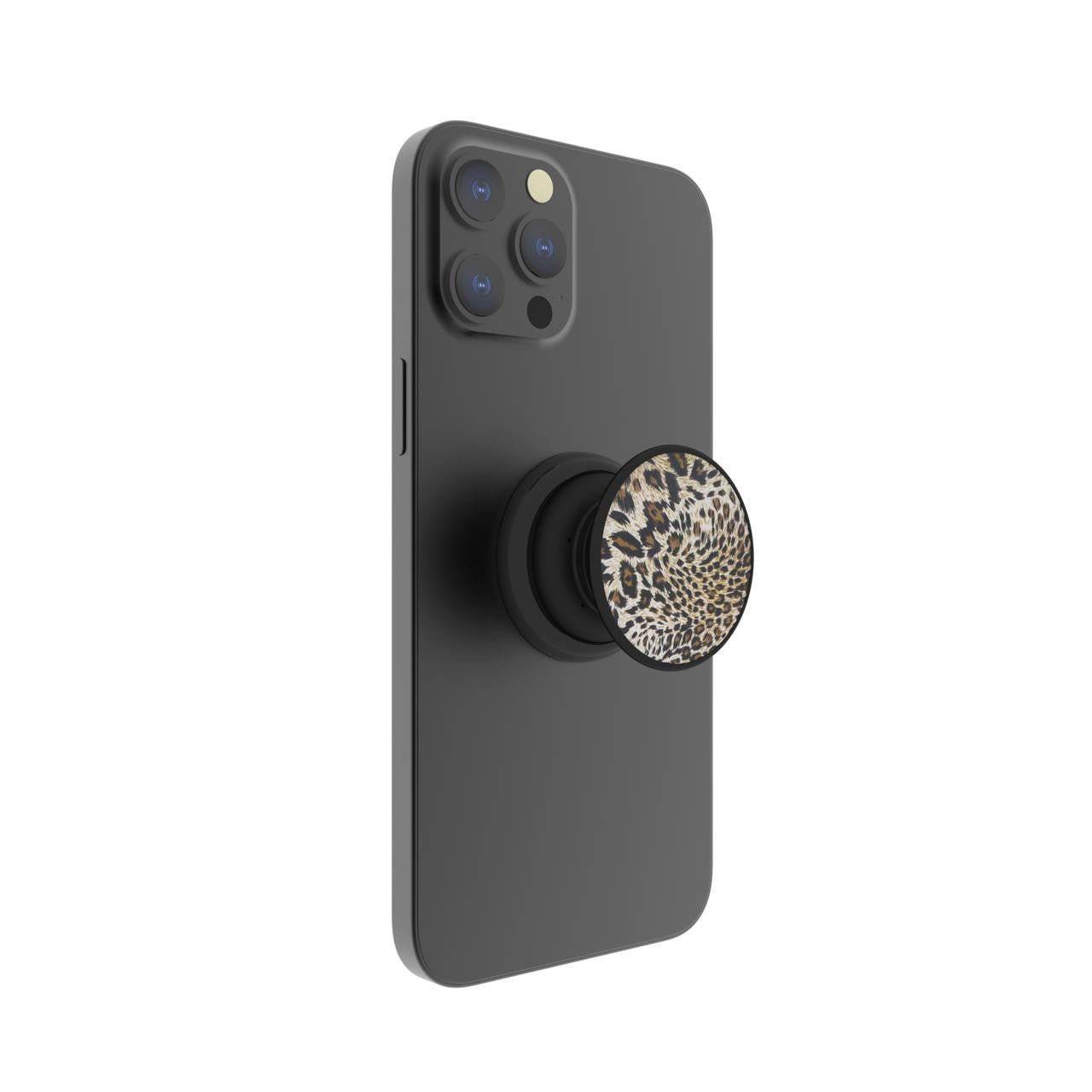 Magnetic Phone Grip and Stand with built in magnets (Cheetah) - FAB 🧲 POPS®