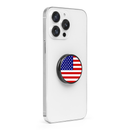 FAB POPS Magnetic Phone Grip and Stand with Built-In Magnets, American Flag