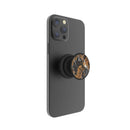 FAB POPS Magnetic Phone Grip and Stand, Black Gold Marble