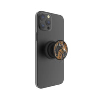 FAB POPS Magnetic Phone Grip and Stand, Black Gold Marble