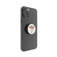 FAB POPS Magnetic Phone Grip and Stand with Built-In Magnets, Steer Skull