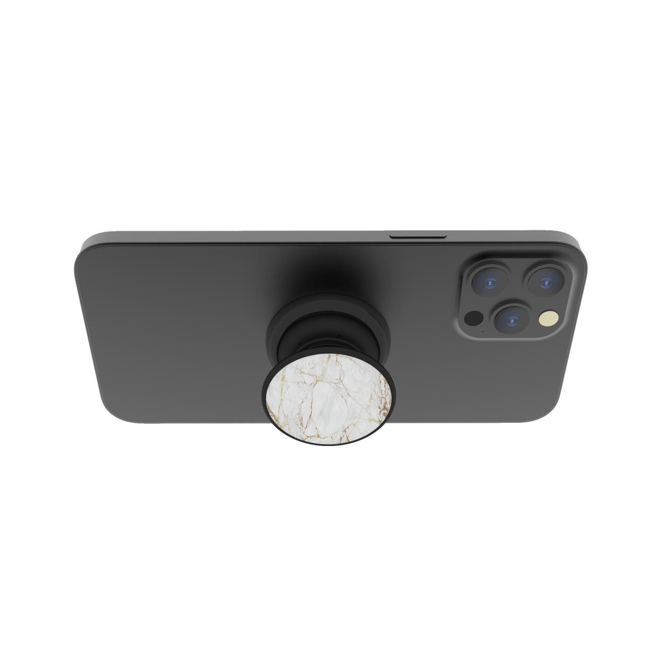 FAB POPS® Magnetic Phone Grip & Stand with Built-In Magnets | White-Gold Marble - FAB POPS® Phone Grip # # #