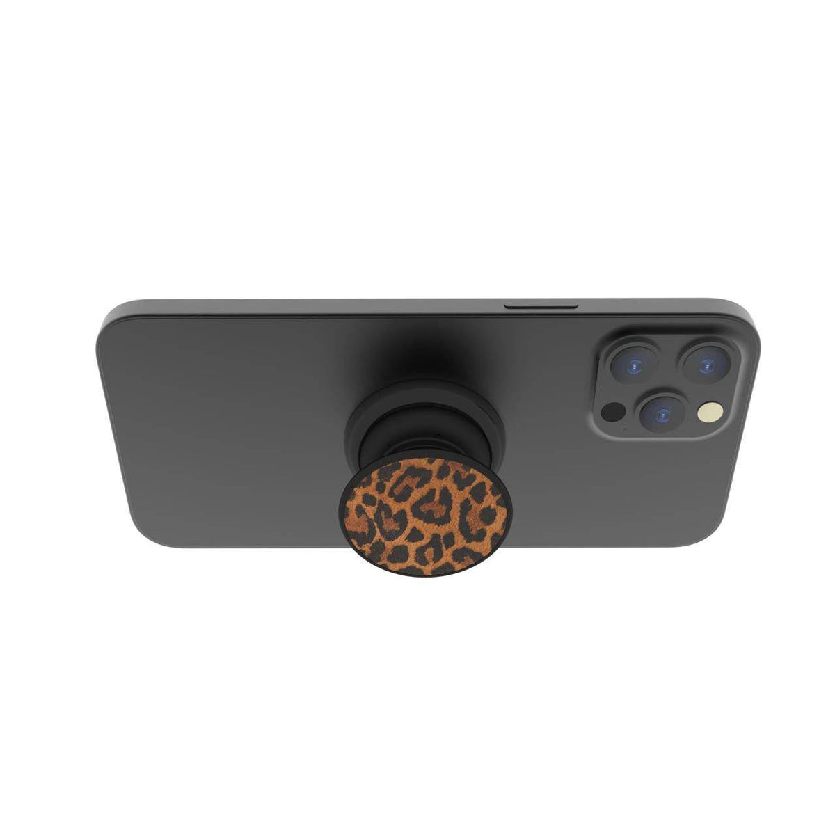 FAB POPS Magnetic Phone Grip and Stand with Built-In Magnets, Leopard