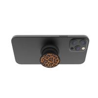 FAB POPS Magnetic Phone Grip and Stand with Built-In Magnets, Leopard