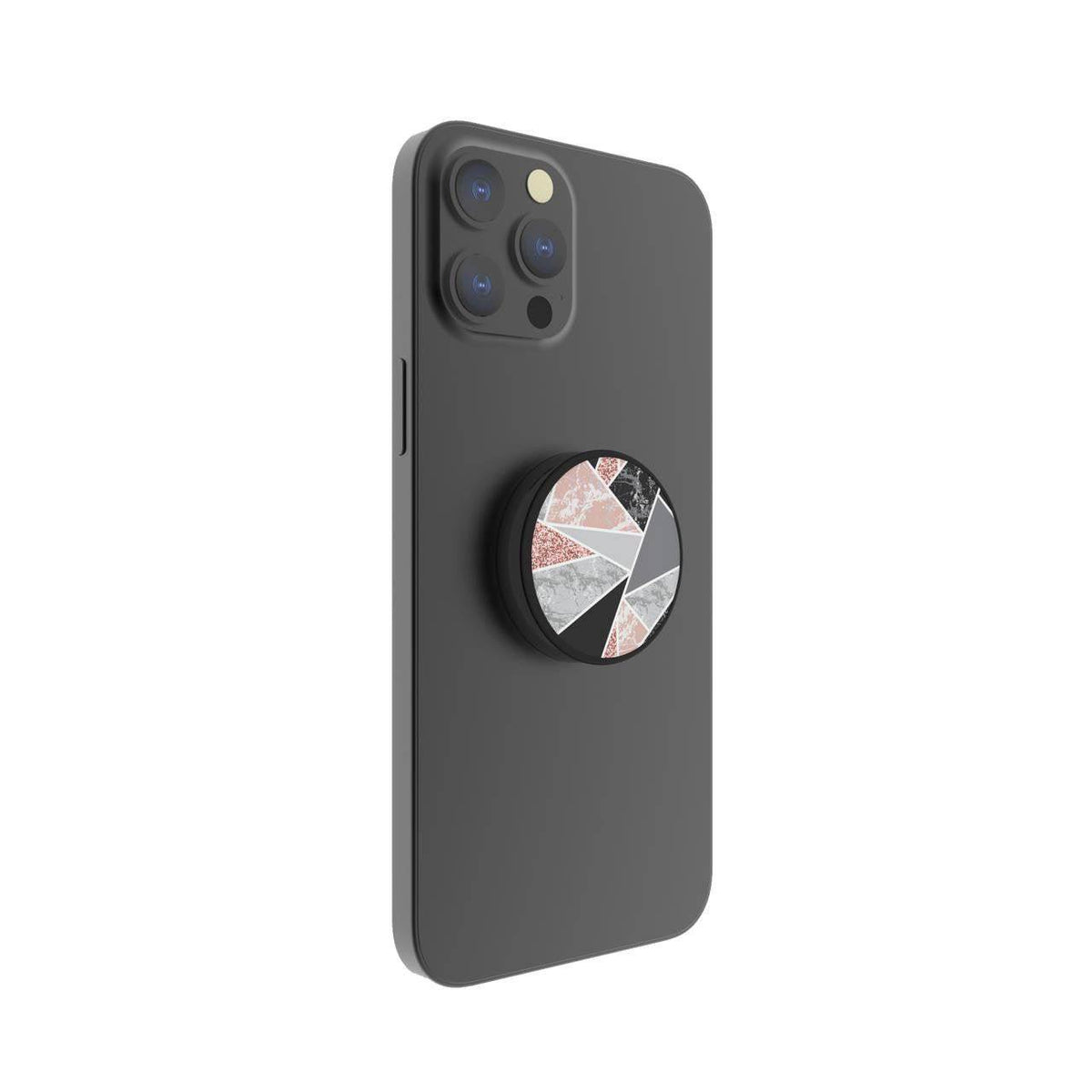 FAB POPS Magnetic Phone Grip and Stand with Built-In Magnets, Marble Slate