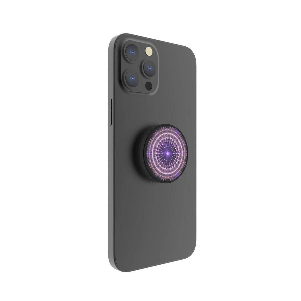 FAB POPS Magnetic Phone Grip and Stand with Built-In Magnets, Purple Mandala
