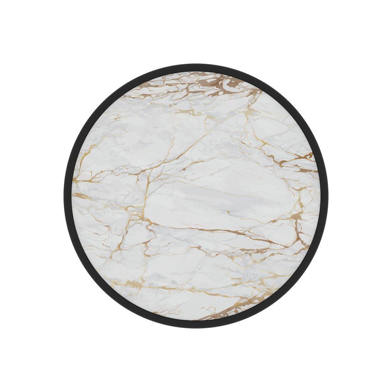 FAB POPS® Magnetic Phone Grip & Stand with Built-In Magnets | White-Gold Marble - FAB POPS® Phone Grip # # #