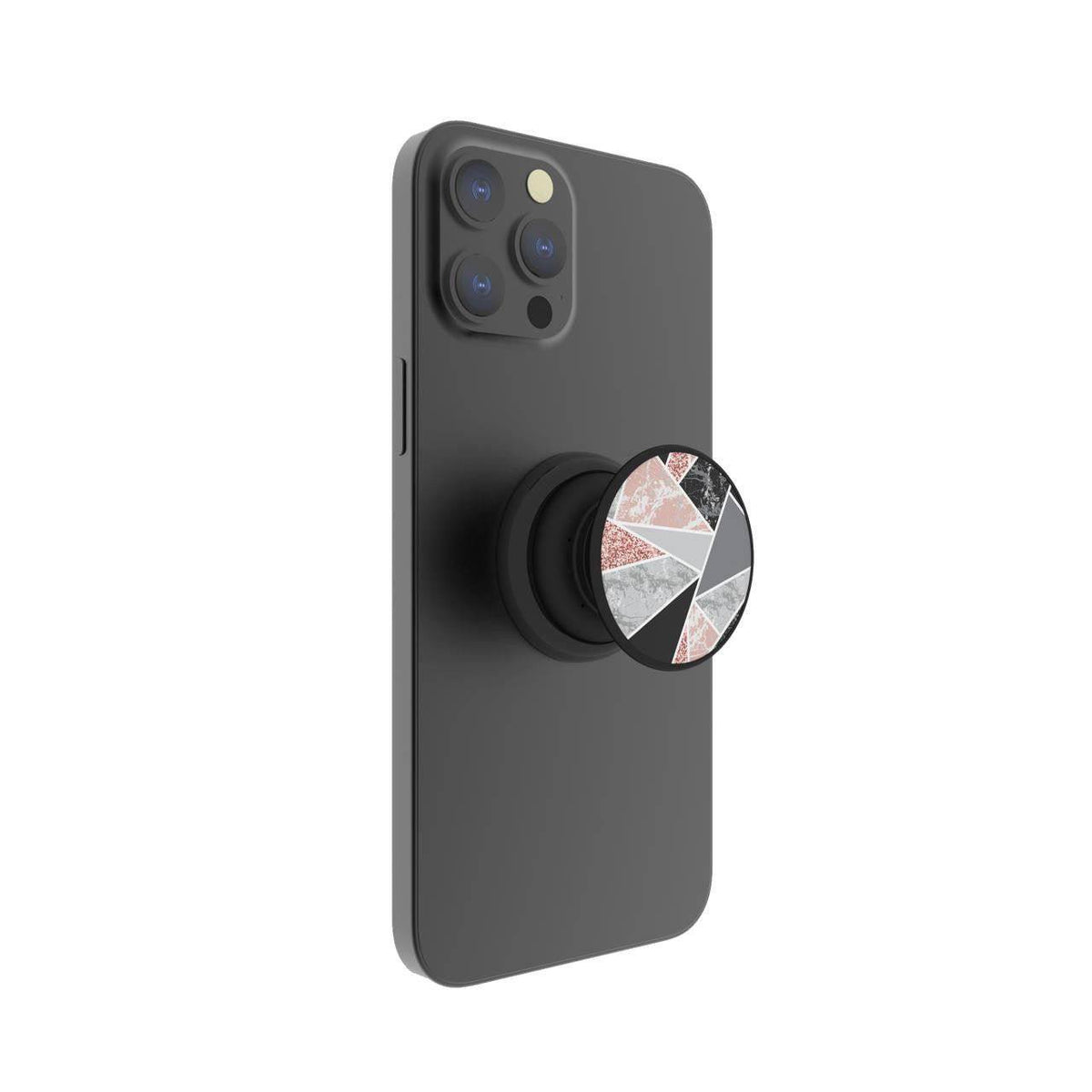 FAB POPS Magnetic Phone Grip and Stand with Built-In Magnets, Marble Slate