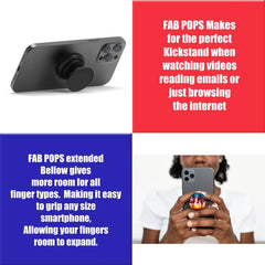 Magnetic Phone Grip and Stand (built in 🧲🧲🧲) (Ghost Marble) - FAB POPS® Phone Grip # # #