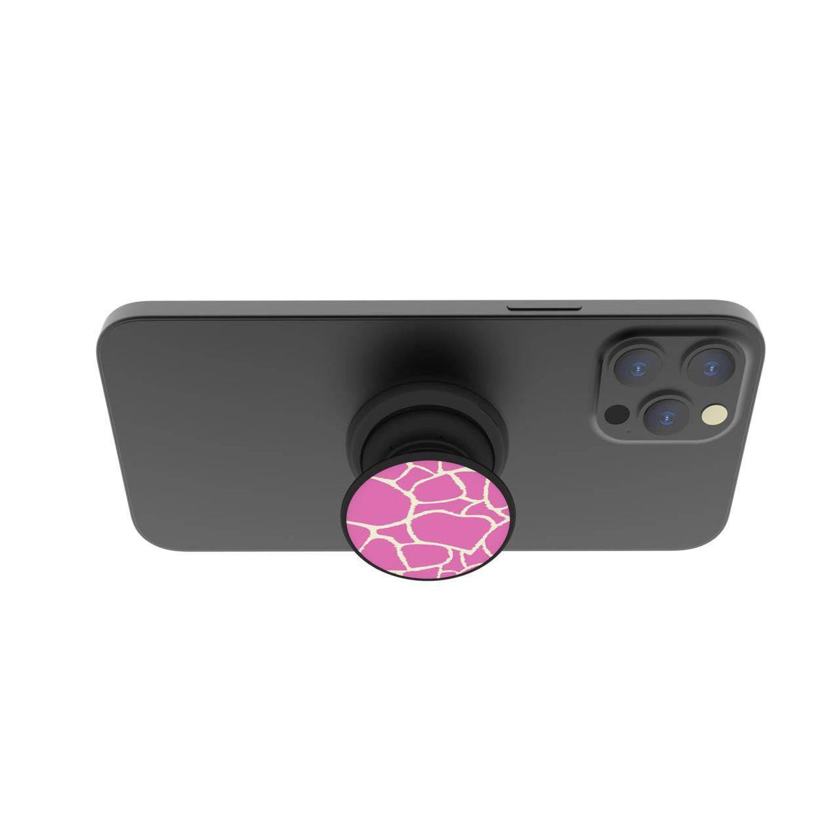 FAB POPS Magnetic Phone Grip and Stand with Built-In Magnets, Pink Giraffe