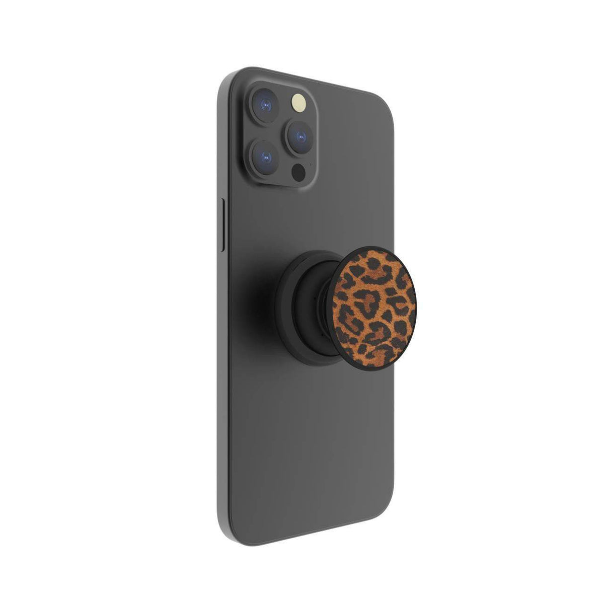 FAB POPS Magnetic Phone Grip and Stand with Built-In Magnets, Leopard