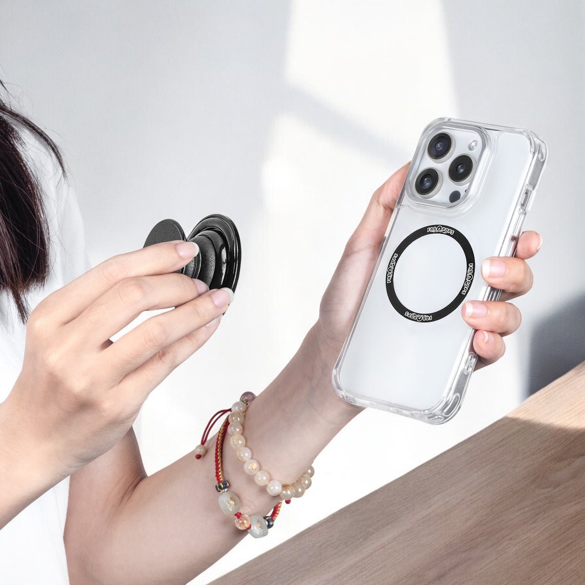 FAB POPS Dual-Magnetic Phone Grip and Mount, Universal Compatibility