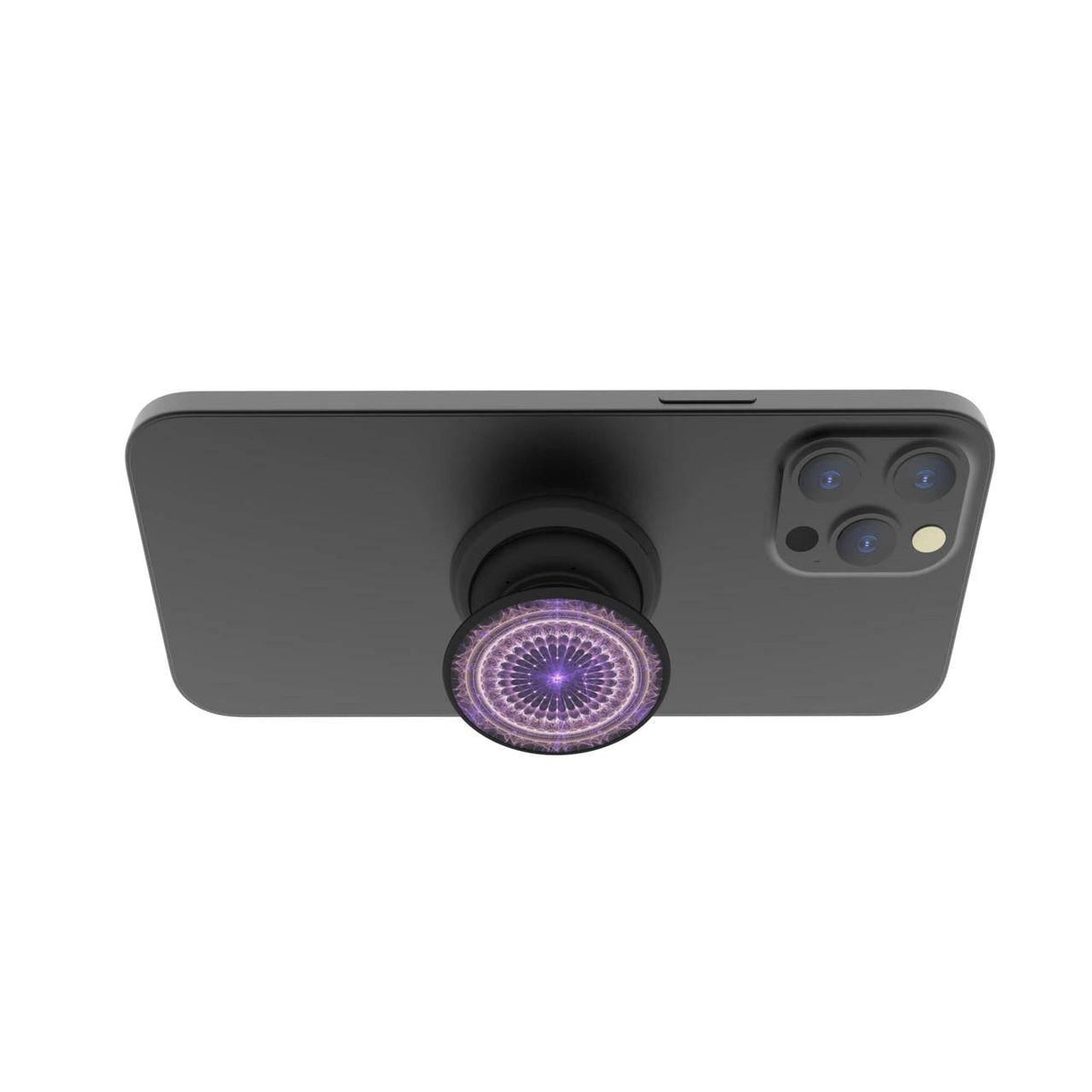 FAB POPS Magnetic Phone Grip and Stand with Built-In Magnets, Purple Mandala