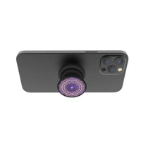 FAB POPS Magnetic Phone Grip and Stand with Built-In Magnets, Purple Mandala