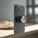 FAB POPS Magnetic Phone Grip and Stand with Built-In Magnets, Ghost Marble