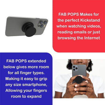 FAB POPS® Magnetic Phone Grip & Stand with Built-In Magnets (American Flag) - FAB POPS®  # # #