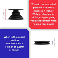 FAB POPS Magnetic Phone Grip and Stand with Built-In Magnets, Moon