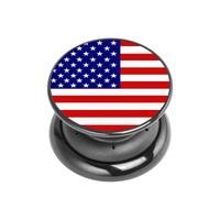 FAB POPS Magnetic Phone Grip and Stand with Built-In Magnets, American Flag