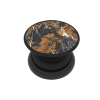 FAB POPS Magnetic Phone Grip and Stand, Black Gold Marble