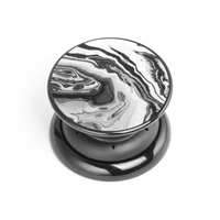 FAB POPS Magnetic Phone Grip and Stand with Built-In Magnets, Ghost Marble