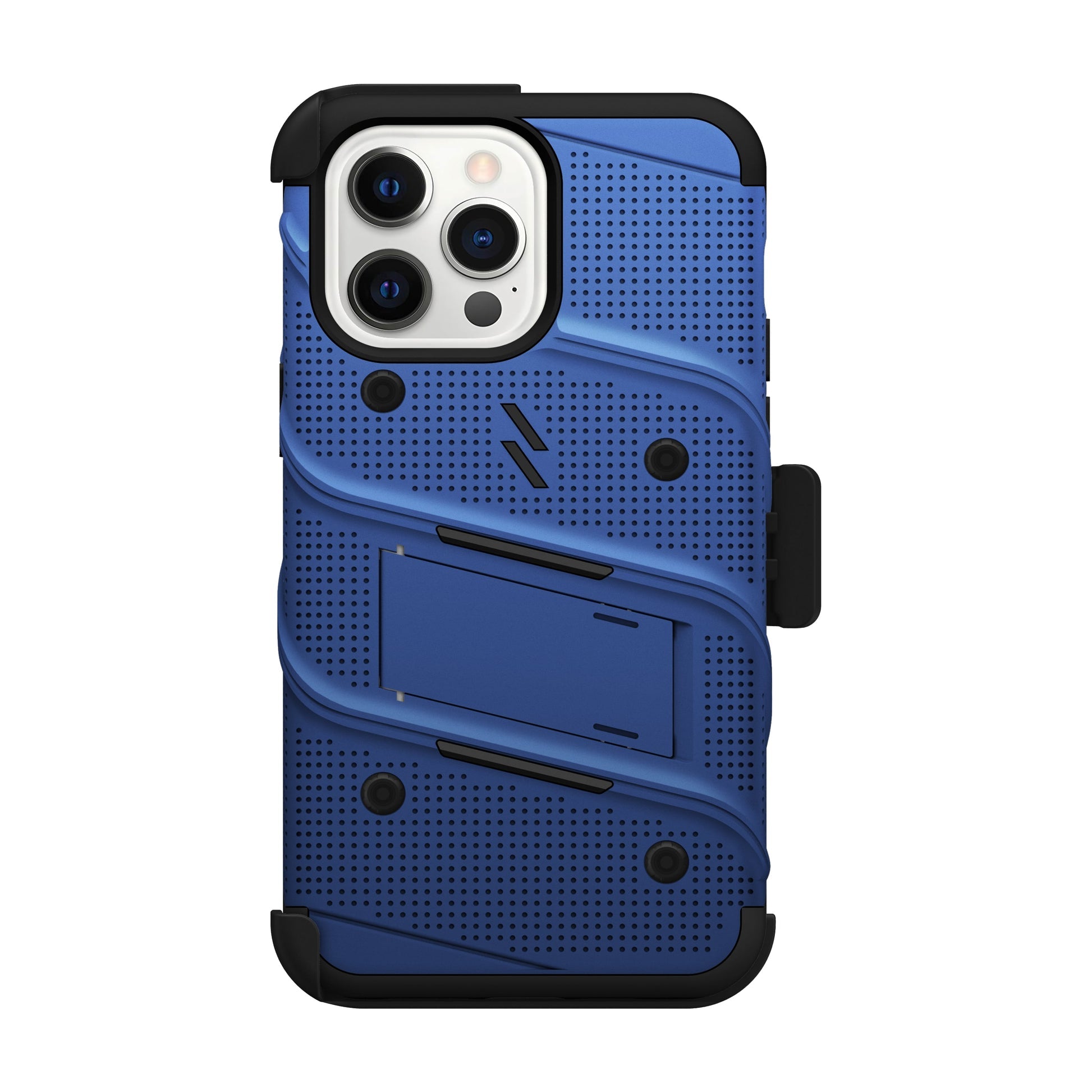 ZIZO BOLT  iPhone 15 Pro Max Case with belt clip holster - Blue