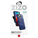 ZIZO BOLT  iPhone 15 Pro Max Case with belt clip holster - Blue - FAB 🧲 POPS®