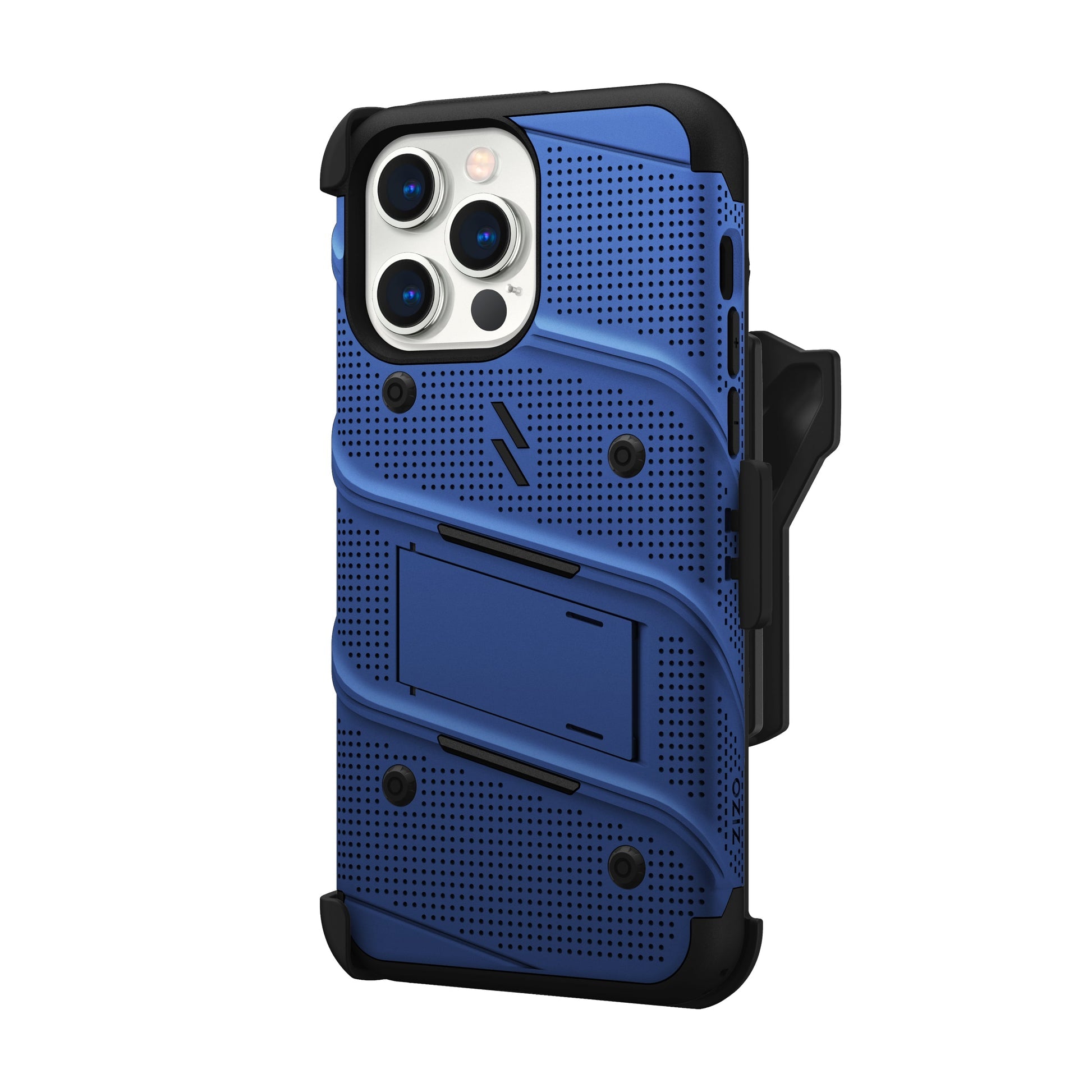 ZIZO BOLT  iPhone 15 Pro Max Case with belt clip holster - Blue - FAB 🧲 POPS®