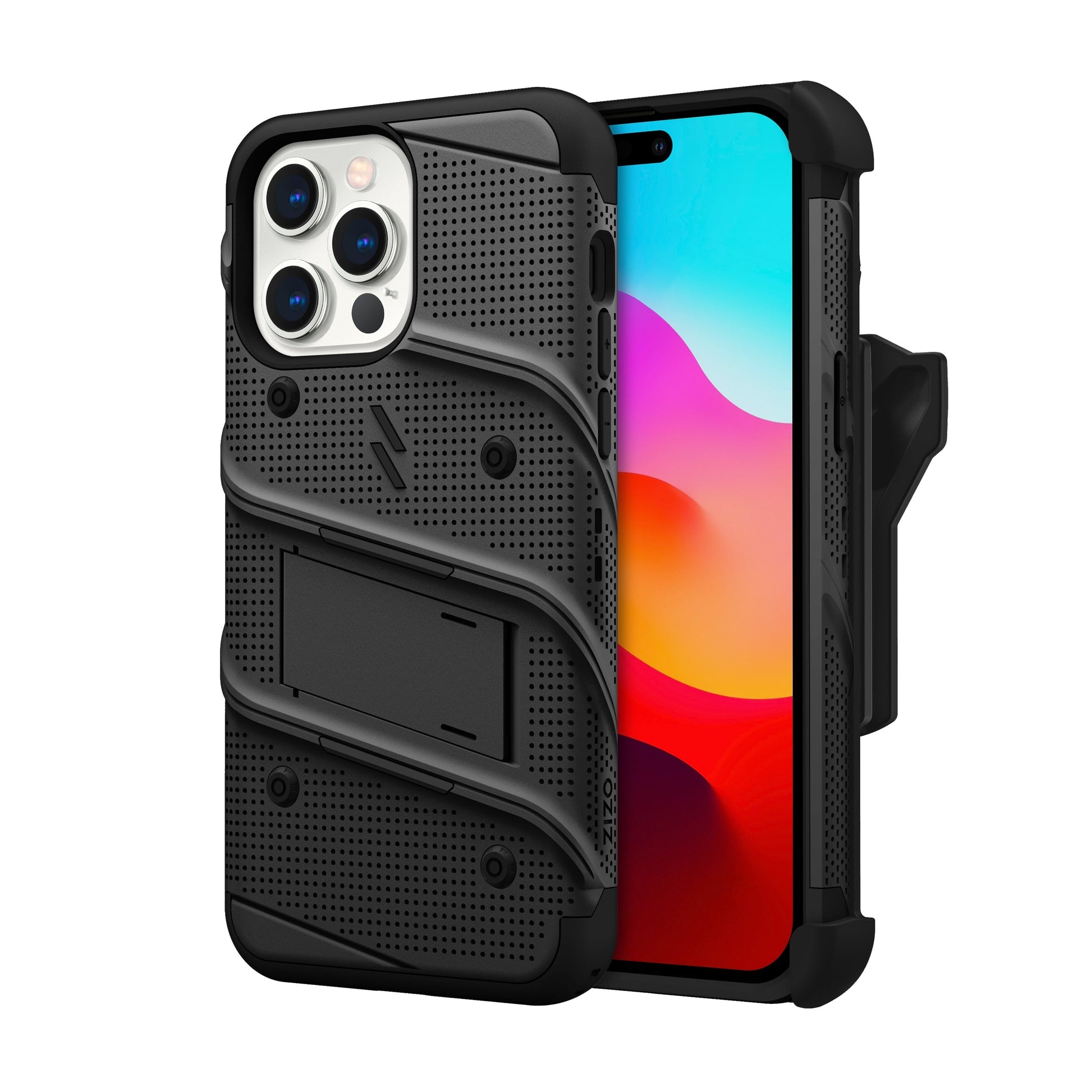 ZIZO BOLT Phone case For iPhone 15 Pro Max - Black - FAB 🧲 POPS®